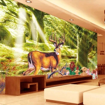 wellyu Forest лесной олень мечта ТВ фон стены пользовательские большие настенные обои papel de parede para quarto