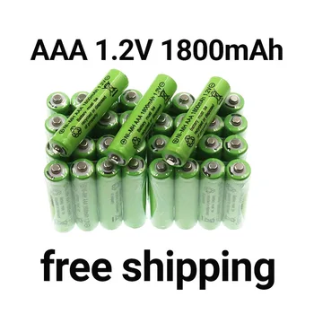 AAA Заряжаемый Аккумулятор Ni-Mh 1.2 V Nieuwe 100% Aaa 1800 мАч 1.2 V Заряжаемый Аккумулятор 2A + Бесплатные покупки