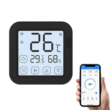 Tuya Smart Wifi ИК-Контроллер Кондиционера Воздуха Термостат с ЖК-Дисплеем Приложение Для Контроля Температуры для Мини-Сплит Портативного Переменного Тока