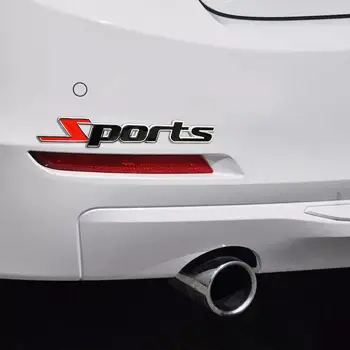 Наклейка с логотипом спортивного автомобиля, Металлическая 3D Хромированная наклейка с эмблемой, Трехмерные значки на багажнике автомобиля, наклейки для аксессуаров для стайлинга автомобилей