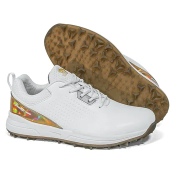 Мужская обувь для гольфа, водонепроницаемая кожаная спортивная обувь для гольфистов, кроссовки для гольфа с быстрой шнуровкой, женская удобная обувь для гольфа при ходьбе