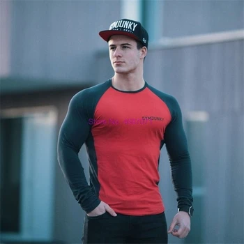 Мужская футболка для фитнеса с длинным рукавом, спортивная одежда для занятий в тренажерном зале, бодибилдинг, мужской спортивный костюм, пуловер