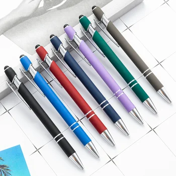 1 шт Металлическая Шариковая ручка-распылитель Пластиковая ручка для сенсорного экрана Офисная Школьная ручка для письма Школьные принадлежности