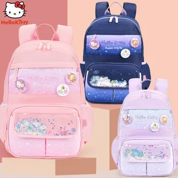 Hello Kitty Sanrio, ученица начальной школы 3-6 класса, Снижение нагрузки, Защита позвоночника, Большой вместительный Удобный рюкзак