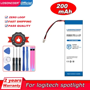LOSONCOER Аккумулятор емкостью 200 мАч Для Logitech Spotlight Battery Беспроводной Пульт Дистанционного Управления Bluetooth