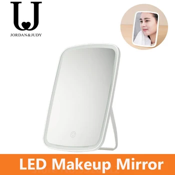 Зеркало для макияжа Jordan Judy со светодиодной подставкой для косметического зеркала настольное зеркало в общежитии с сенсорным переключателем на батарейках