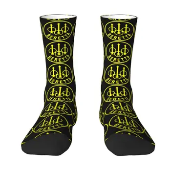 Модные мужские носки с оружием Beretta, унисекс, теплые дышащие носки для экипажа с 3D-печатью