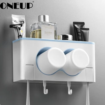 ONEUP Водонепроницаемый держатель для зубной щетки без ногтей, набор аксессуаров для ванной комнаты, коробка для хранения, защитный чехол, Предметы домашнего обихода, набор для ванной комнаты