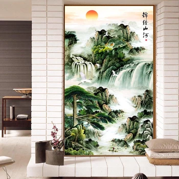 beibehang Пользовательские 3D стерео обои Фреска обои для коридора Декоративная роспись вертикальный пейзаж приветливая сосна