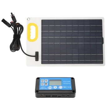 Портативная солнечная панель, водонепроницаемый комплект солнечных контроллеров MPPT для зарядки на открытом воздухе, накопитель энергии XT60MC4