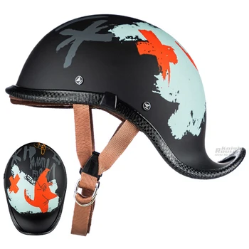 Мотоциклетные шлемы Мужской мотоциклетный шлем Винтажный для верховой езды Туристический Женский Мотоциклетное снаряжение Для путешествий на уличном скутере