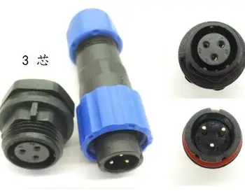 13 мм IP68 3Pin Водонепроницаемый соединительный кабельный разъем, штепсельная вилка и розетка, автоматические разъемы