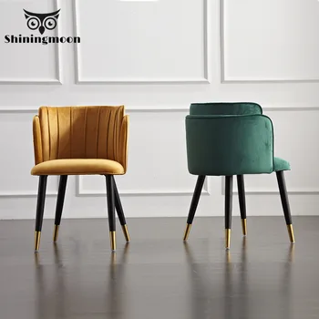 Современные официальные Обеденные стулья Креативный Скандинавский стул для макияжа из массива дерева Европейская Тканевая Офисная мебель для совещаний Мебель для магазина