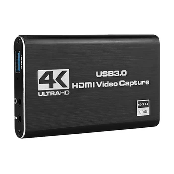 Карта видеозахвата HDMI Запись экрана 4K USB3.0 с разрешением 1080P 60 кадров в секунду Устройство для захвата игр