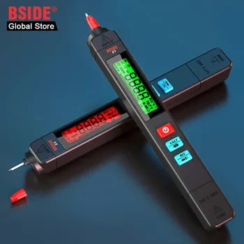 BSIDE Digital Smart Multimeter Портативный бесконтактный измеритель напряжения типа ручки, вольтметр постоянного тока, вольтметр переменного тока, сопротивление, емкость, диодный тестер