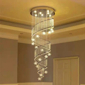 Современный роскошный хрустальный подвесной светильник TEMAR LED Винтажная креативная вилла-люстра для дома, гостиной, лестницы