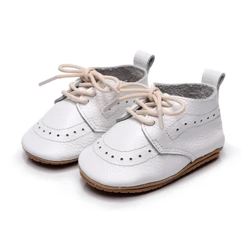 Весенняя новая детская модная кожаная обувь для младенцев, нескользящая обувь для ходьбы на мягкой подошве для мальчиков и девочек