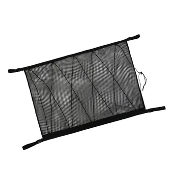 Автомобильные Потолочные сетки для автомобиля, карман для сетки для хранения на потолке автомобиля, внутренняя палатка на крыше, Регулируемая сетчатая сумка с защитой от провисания для