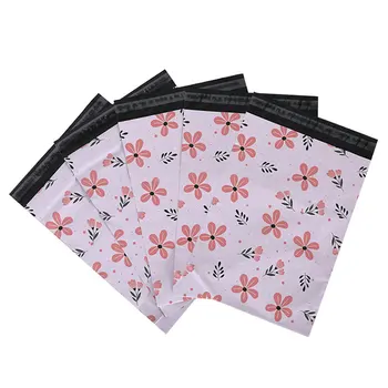 Сумки для логистической упаковки одежды Relcheer Poly Flower, Розовые Водонепроницаемые Матовые сумки для логистической рассылки, почтовые сумки, Матовые Курьерские сумки