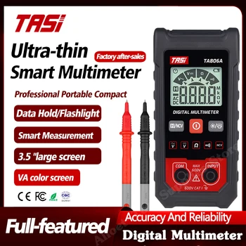 Цифровой мультиметр TA806A, тестер напряжения переменного / постоянного тока, Автоматическая идентификация, Омный измеритель напряжения, 4000 отсчетов, тестер напряжения, Электроинструменты
