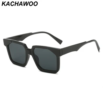 Солнцезащитные очки в квадратной оправе Kachawoo, женские черные очки с прозрачным рисунком, ретро-очки для мужчин, украшения для глаз унисекс, европейский стиль
