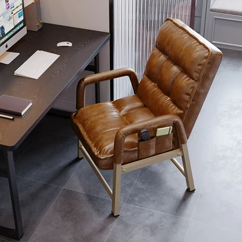 Минималистичные офисные стулья, кабинет, Ленивый Удобный диван, кресло, мебель для спальни, Подлокотник, спинка, Компьютерное кресло для отдыха