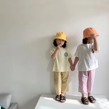 Повседневный костюм для девочек 2020, новый стиль, осенняя одежда для детей, модная осенняя одежда в корейском стиле для детей