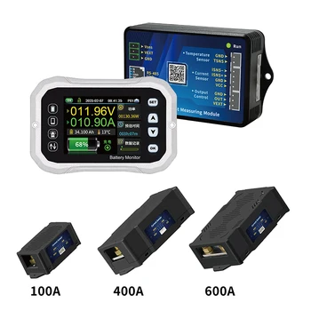 Приложение Bluetooth Монитор заряда батареи DC 0-120 В 100A 400A Тестер заряда батареи Напряжение, Ток, ВА Индикатор емкости кулоновского счетчика заряда батареи