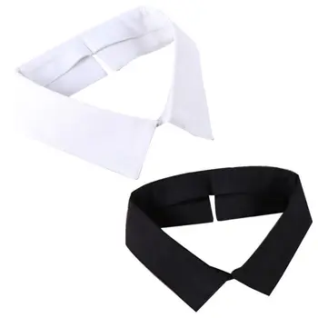 Классическая черно-белая рубашка с воротником, галстук с накладным воротником, винтажный съемный воротник, блузка с накладным воротником, Верхняя женская / мужская одежда