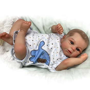 45 СМ Elijah Genesis Artist Paint Bebê Reborn Индивидуальные Куклы Реалистичные Игрушки Для Новорожденных Muñecas Reborn