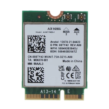 Беспроводная сетевая карта WiFi Killer 1690i AX411NGW AX411, совместимая с Bluetooth, 5.3 WIFI6E, трехдиапазонная, 2,4 ГГц / 5 ГГц /6 ГГц
