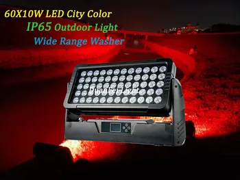 2 шт./лот Высококачественный DMX 60X10 Вт RGBW 4В1 City Color LED Wash Light IP65