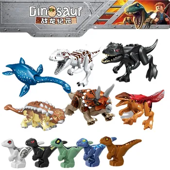 Парк Юрского периода Мир Динозавров Строительный блок Кирпичи T-Rex Pterosauria развивающие детские игрушки подарок 80 шт./лот YG77001/YG77021