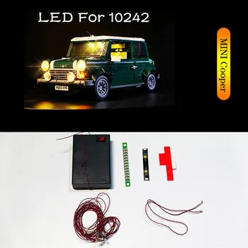 Комплект светодиодной подсветки для 10242 строительных блоков Mini Green Car (только светодиод, без модели)