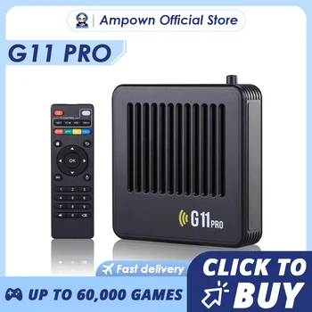 Ampown G11 Pro Коробка для Видеоигр Ретро Игровая консоль 256G Встроенные 60000 Ретро Игр Со Сверхнизкой Задержкой Беспроводной контроллер с выходом 4K