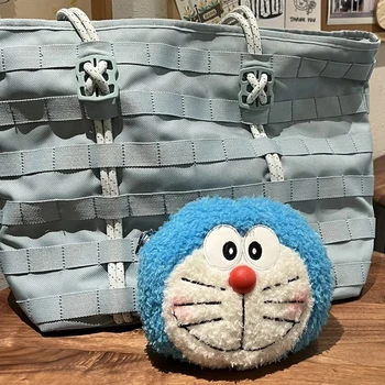 Маленькая сумка через плечо с героями мультфильмов Doraemon, новинка 2022 года, сумка-мессенджер для девочек на одно плечо, женская модная плюшевая сумка
