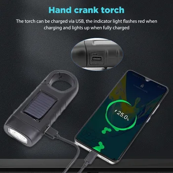 Самогенерирующие фонарики, энергосберегающее USB-радио с ручным приводом, водонепроницаемый светодиодный походный фонарик, жесткий свет для пеших прогулок