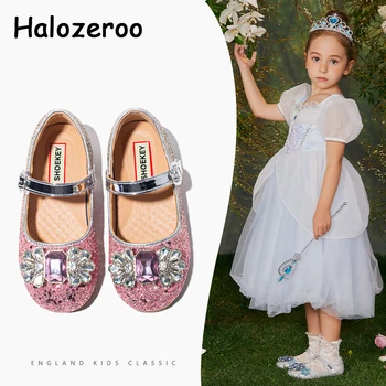 Новая весенняя Детская обувь с бантом, Детская брендовая обувь принцессы, модные туфли для малышей, обувь для маленьких девочек Со стразами, Милая обувь Мэри Джейн