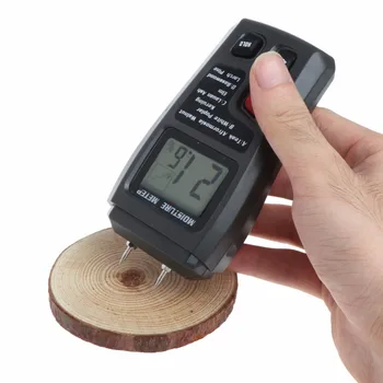Цифровой датчик влажности древесины контактного типа, тестер влажности древесины с ЖК-дисплеем, удобная для пользователя высокая точность