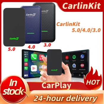 2023 CarlinKit 5.0/4.0/3.0 Беспроводной адаптер CarPlay Auto Smart Ai Box WiFi BT Auto Connect для автомобильного мультимедийного видеоплеера