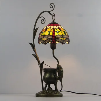 Стеклянная настольная лампа TEMAR Tiffany LED Современный Креативный Дизайн Новинка Настольная лампа для декора Дома Гостиной Отеля Прикроватная Тумбочка
