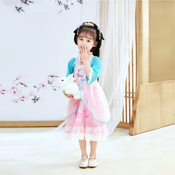 2022 Новые Девушки Hanfu Дети Платье принцессы в стиле Лолиты Платье в стиле Лолиты для девочек Студенческое платье в иностранном стиле