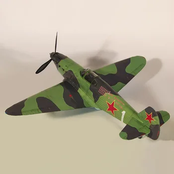 Советский истребитель Як-1 в масштабе 1:35 DIY 3D Бумажная карточная модель Строительные наборы Строительные Игрушки Развивающие игрушки Военная модель