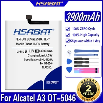 HSABAT TLP024C1 TLP024CJ TLP024CC Аккумулятор емкостью 3900 мАч для Alcatel A3 OT-5046/Shine Lite OT-5080 5080X OT-5046D OT-5046Y 5046D 5046Y