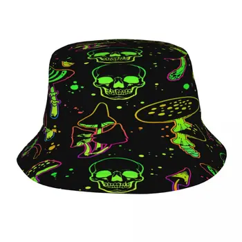 Новые Модные Шляпы-Ведерки Рыбацкие Кепки Для Женщин И Мужчин Gorras Летние Ядовитые Грибы И Черепа