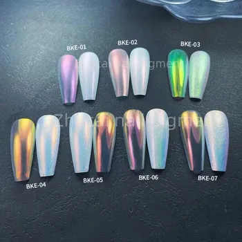 2023 Новый Aurora Powder Nails Ледяной Прозрачный Блеск С Радужным Эффектом Пигмент Для Дизайна ногтей Chrome Glitters Decoration