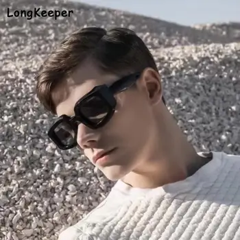 LongKeeper/ Новые Винтажные Многоугольные Солнцезащитные очки для мужчин и женщин, роскошный бренд, дизайнерские Солнцезащитные очки в стиле ретро унисекс с UV400 оттенками, очки