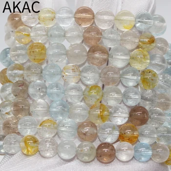 1 браслет AKAC приблизительно 8-9 м 21-23 бусины A grade 100% натуральный браслет с топазом бусины