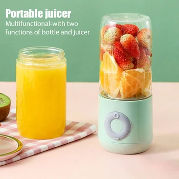 Беспроводная соковыжималка-блендер, домашняя Электрическая чашка для сока фруктов, Мини-портативный USB-зарядка, маленький миксер, фруктовый блендер, машина для приготовления свежих соков