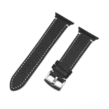 Кожаный ремешок для Apple Watch band 42 мм 38 мм iwatch серии 4/3/2/1 с мягкой классической пряжкой, сменный браслет-ремень